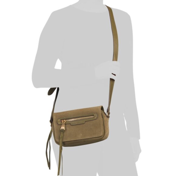 AIMEE KESTENBERG Kelp Leather Corduroy Stockbridge Crossbody NWT - Picture 2 of 4